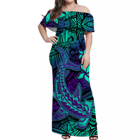 Tenues de couple polynésiennes personnalisées robe et chemise hawaïenne ensemble assorti tropical pour mariage à la plage et fête Luau porter bas quantité minimale de commande