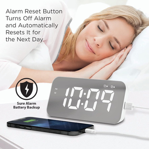 Đồng hồ báo thức <span class=keywords><strong>Timex</strong></span> với bộ sạc USB (5W) và màn hình lớn, đồng hồ báo thức kỹ thuật số - Product Image 4