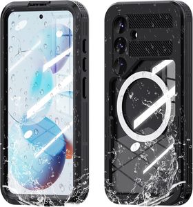 Étui de téléphone portable pour S25/S23 Ultra, design sportif, TPU+PC+PET, étanche, magnétique, protection 360°, protection d'écran intégrée - Product Image 1