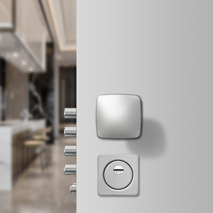 Hiện đại bạc hình vuông an ninh phía trước khóa cửa xử lý thiết lập sửa chữa phần cứng Kit cho Door & cửa sổ xử lý - Product Image 2