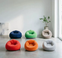 Canapé gonflable, fauteuil pouf en velours, fauteuil pouf tatami pour salon
