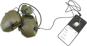 <span class=keywords><strong>Casque</strong></span> tactique antibruit en ABS avec interface 3,5 mm pour casques à rail ARC – Protection auditive pour le tir et la chasse - Product Image 5