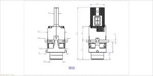 Nouveau phare de remplacement de Modification de voiture H4 intégré en ligne LED xénon M60 haute puissance - Product Image 3