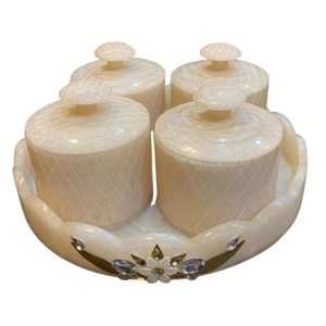 High on Demanded Resin Jar with Tray Combo for Kitchen Organization and Table Serving Display Use Available at Best Price - Product Image 3