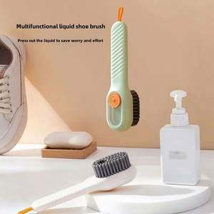 Brosse de nettoyage de chaussures professionnelle multifonctionnelle avec ajout de liquide, poils doux, outil magique de lavage ménager, non abîmant les chaussures - Product Image 2