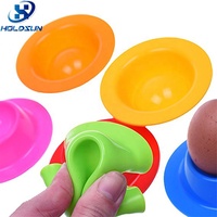 Tasses à œufs en silicone de couleur personnalisée, résistantes à la chaleur et aux aliments, portables pour la cuisine à domicile, outils à œufs
