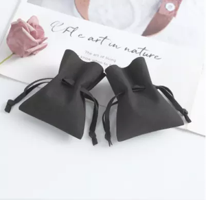 Wholesale Custom logo Hot Sale <b>Drawstring</b> Microfiberr Ring Jewelry Bag Small Gift Watch Storage Packaging Bag Light Luxury Touch - Product Image 2