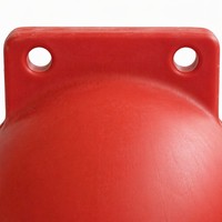 Bola de Advertencia Flotante OEM PE Roja de 300 mm con Doble Anclaje, Anticorrosión, Esférica, para Delimitación Marina