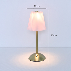 Modern Brass Table Lamp Crystal Bell Shade White Soft Warm LED AC E26 <b>Push</b> <b>Button</b> <b>Switch</b> Bedroom Decorative - Product Image 5
