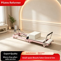 Lit de Pilates Di Mei Pink Metal - Multifonctionnel - Commercial - Pliable pour les petits appartements et les salons de beauté