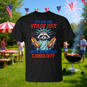 No es el 4 de julio hasta que mi Weiner Come Out Hotdog, camiseta con estampado de Weiner Come Out Hotdog - Product Image 3