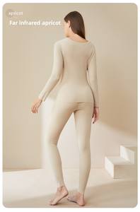 Conjunto de ropa interior térmica para mujer 10A Terciopelo alemán antibacteriano Calefacción sin costuras Otoño Invierno Calzoncillos largos Top & Bottoms - Product Image 6