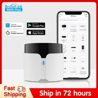 Control Remoto Inteligente WiFi IR Broadlink RM5 Plus con Sensor de Temperatura y Humedad Integrado, Compatible con Alexa y Google Home, Conexión Climática