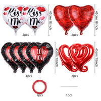 Ensemble de 10 ballons en feuille pour la Saint-Valentin, ballon en forme de cœur « Je t'aime » pour mariage, Saint-Valentin, propositions de mariage, décorations
