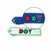 Porte-clés personnalisé avec logo brodé sur tissu pour cadeau