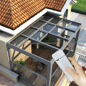 Système <span class=keywords><strong>de</strong></span> pergola extérieure motorisée rétractable en aluminium intelligent, grande structure plate pour patio, protection contre la pluie et le <span class=keywords><strong>soleil</strong></span>, auvent rétractable - Product Image 1