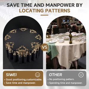 Siwei Bán Buôn Vòng Khăn Trải Bàn Polyester Cotton Cảm Thấy Vòng Khăn Trải Bàn Tiệc Cưới Bảng Bìa Cho Các Sự Kiện - Product Image 3