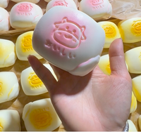Jouets anti-stress Squishy en PU, forme de pain à la crème bicolore, à remontée lente, réalistes, doux et tendance pour enfants