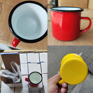 200ml 300ml màu đỏ mới đầy màu sắc Men cốc cốc nước cốc cà phê thăng hoa trống Cốc sử dụng trong nhà văn phòng du lịch cắm trại bia - Product Image 3