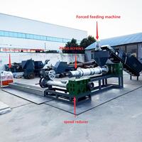Granulateur à double étage à moteur haute puissance contrôlé par PLC pour le traitement des déchets plastiques HDPE/LDPE/PP/PE/ABS/PS/EVA/PC/PPR