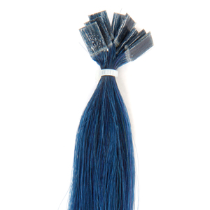 Extensiones de Cabello Europeo Pre-Adheridas con Queratina Sens Flat, Color Fantasía Azul, 25 Mechones, 100% Cabello Remy - Product Image 1