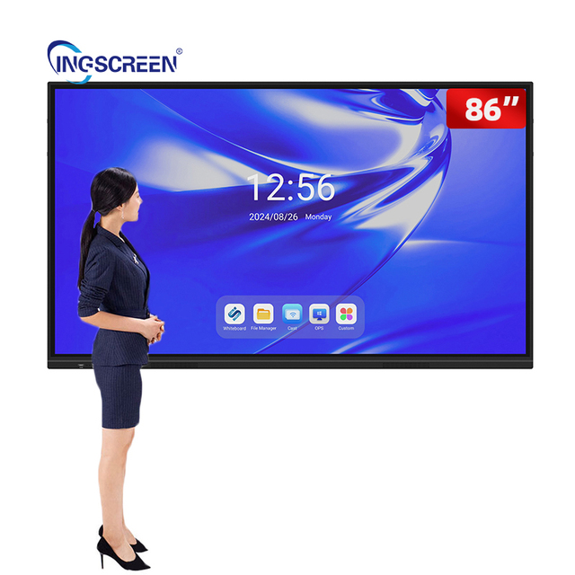INGSCREEN Custom 4K LED Flat Panel 86-Inch Digital Smart Interactive Whiteboard Display Conference Meetings 75-Inch Screen Size
