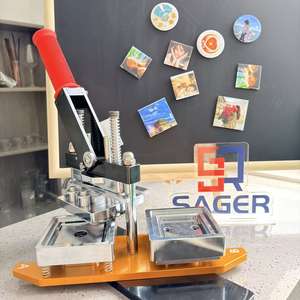 NOUVEAUTÉ 2026 : Kit de fabrication d'<span class=keywords><strong>aimants</strong></span> de réfrigérateur carrés en métal manuels SAGER 63,5*63,5 mm pour <span class=keywords><strong>photos</strong></span> – Vente Flash - Product Image 4