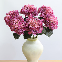 Bouquet d'hortensias verts frais, pétales imprimés en 3D, toile de fond pour arche de mariage, fausse flore, décoration de table et de fête à domicile