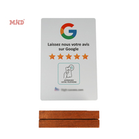 Support de menu personnalisable avec logo, puce originale NTAG 213, pour hôtel, restaurant, avec base en bois