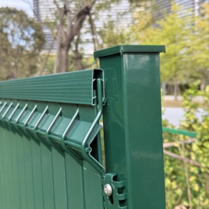 Kit d'occultation pour panneaux de clôture de jardin, lattes rigides en PVC, cadre métallique, bande verticale 3D pour fil d'acier à faible teneur en carbone de 2,5 m - Product Image 5