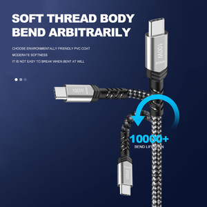 Type <b>C</b> Male To Female 20Gbps <b>USB</b> 3.2 Data Cable 100W Charging 4K Projection <b>Adapter</b> Cable - Product Image 2