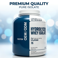 Compléments de musculation : Isolat de protéines de lactosérum hydrolysé ISO 100, dose de 25g, végétalien, pour la croissance musculaire et la prise de masse chez l'adulte, 2,3kg, OEM ODM