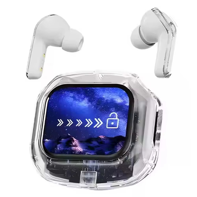 Air Tws Wireless Earbuds Max Touch Control Lcd Screen Earphone With Enc Noise Cancelling Super Bass Premium Sound Long Battery