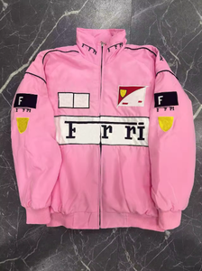Nouvelle combinaison de course pour homme 2026, rouge, tendance, pour sports de plein air, <span class=keywords><strong>F1</strong></span>, kart, moto, équipe <span class=keywords><strong>Ferrari</strong></span>, broderie personnalisée du logo, <span class=keywords><strong>veste</strong></span> BULL - Product Image 6