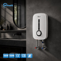 Calentador de Ducha Eléctrico de 5.5kW 220-240V T05 con Bomba de CC Integrada, Presión Aumentada, Control Continuo, Detección Automática de Fallos, IPX4, ELCB