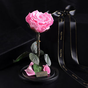 Scatola Regalo con Rosa Stabilizzata, Regali per la Festa della Mamma, Cupola di Vetro con Base, Decorazione per Matrimoni - Product Image 6