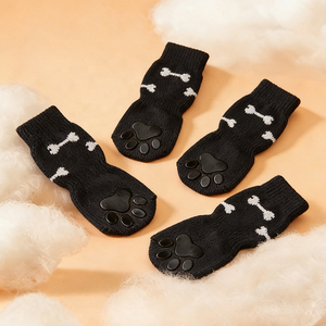Zapatos y Calcetines para Mascotas <span class=keywords><strong>de</strong></span> Algodón Transpirable y Cómodo, Zapatos para Perros con Suela Suave Antideslizante, Protectores <span class=keywords><strong>de</strong></span> Patas para Perros, Calcetines para Mascotas para Todas las Estaciones - Product Image 3