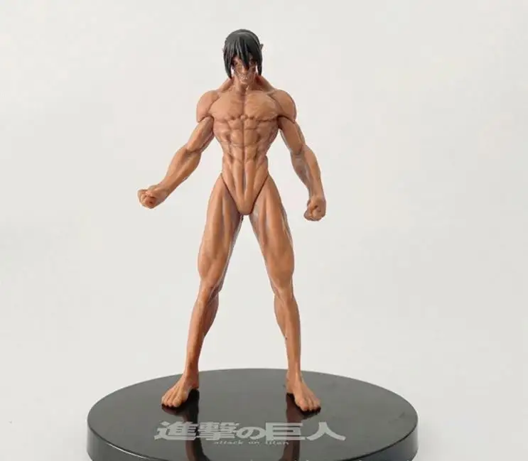 Gran oferta Anime japonés PVC Attack On Titan figura juguete modelo fundador Titan Eren Jaeger figura de acción con caja de Color