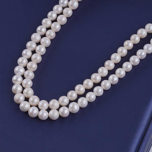 Cuentas Redondas de Agua Dulce Naturales de 8-9 mm, Color Blanco, Rosa y Multicolor, Sueltas, Semi-Acabadas, para Hacer Collares y Pulseras - Product Image 5