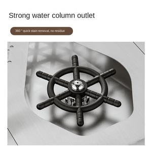 <span class=keywords><strong>Grifo</strong></span> comercial de alta presión de acero inoxidable con arandela de taza integrada para uso en cafeterías - Product Image 4