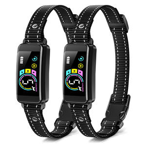 Collier anti-aboiement intelligent à écran couleur pour chiens, rechargeable, entraînement par vibration, noir, PL20, contrôle des aboiements - Product Image 1