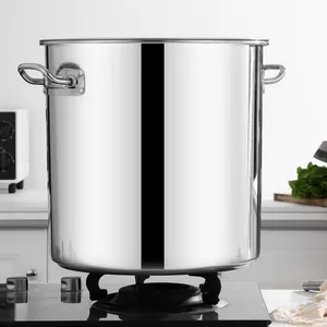 Potes de indução comercial personalizadas, potes multifuncionais de aço inoxidável para cozinhar panelas de sopa e estoque