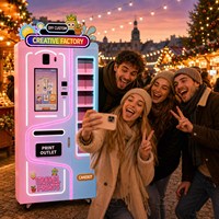 Distributeur automatique de pièces commémoratives à impression UV IA, distributeur automatique de cabines photo sans personnel pour aimants de réfrigérateur souvenirs de lieux touristiques