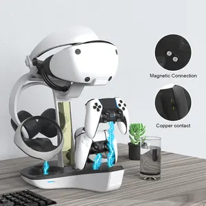 Support de <span class=keywords><strong>casque</strong></span>, contrôleur, station de charge RGB pour <span class=keywords><strong>PS5</strong></span>, PS VR2, station de charge, voyant LED, rangement, <span class=keywords><strong>casque</strong></span>, écouteurs, support - Product Image 2