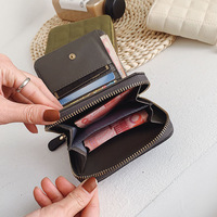 Dompet Koin Portabel Multifungsi Anti Air Model Terbaru, Dompet Kartu Mini Murah untuk Wanita, Bahan PU