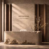 Bureau de réception de haute qualité en matériau FRP à motif de pierre naturelle, magnifique, pour hôtel, restaurant, salle d'exposition