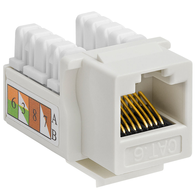Cat6A CAT6 UTP 90 Degree RJ45 Keystone Jack 10G 8P8C Modular Jack