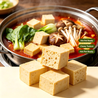 Qingzhen 2kg Vente en gros de morceaux de tofu de soja riches en protéines, cubes de tofu surgelés pour restaurants, hot pot, soupes, sautés, préparation de repas et restauration