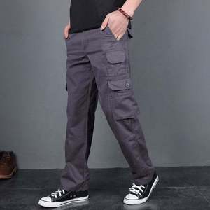Pantalons de travail <span class=keywords><strong>cargo</strong></span> pour hommes, pantalons utilitaires multi-poches en noir, kaki, <span class=keywords><strong>gris</strong></span> <span class=keywords><strong>foncé</strong></span> pour les activités de plein air et les tenues décontractées - Product Image 4