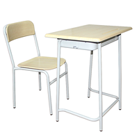 Bureau et chaise d'étudiant en contreplaqué Ensemble de table d'étude de haute qualité Table et chaise de salle de classe